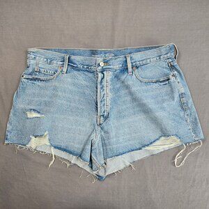 Old Navy Sky-Hi A-Line High-Rise Size 20 Distressed Denim Shorts Light Wash